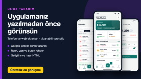 UI/UX mobil uygulama ve web arayüzü tasarlarım