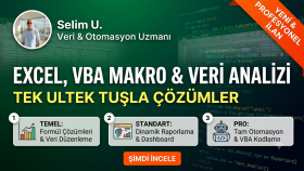 profesyonel Excel ve VBA makro çözümleri hazırlarım