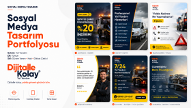 Profesyonel Yol Yardım Sosyal Medya Tasarımları
