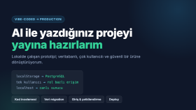 yapay zekâ ile yazdığınız projeyi yayına hazırlarım