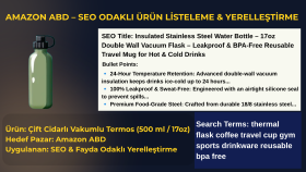 Amazon ABD – SEO Odaklı Ürün Listeleme & Yerelleştirme
