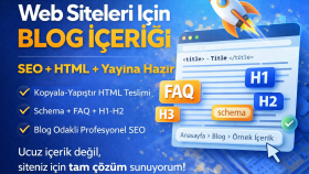 yayına hazır SEO blog içerikleri (HTML + schema) yazarım