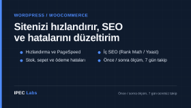 WooCommerce sitenizi hızlandırır, SEO ve hatasını düzeltirim