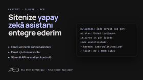 sitenize ve işinize yapay zeka asistanı entegre ederim