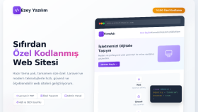 sıfırdan tamamen size özel kodlanmış web sitesi tasarlıyorum