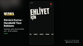 Sürücü Kursu – Hareketli Yazı Reklamı
