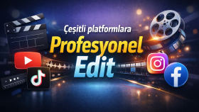youtube, shorts, reels ve tiktok için video editliyorum