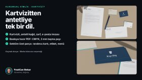 kartvizit, antetli ve zarfla kurumsal kimlik tasarlarım