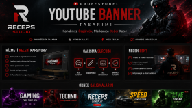 profesyonel YouTube banner ve kanal kapak tasarımı yaparım