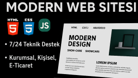 profesyonel modern bir web sitesi yazarım