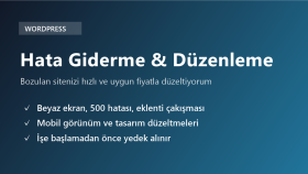 WordPress sitenizdeki hataları hızlıca düzeltirim