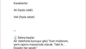 📱 Telefonla Konuşma Krizi – Kısa Skeç Örneği