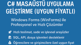Masaüstü Uygulamalarınızı(Küçük Çaplı) Uygun Fiyatta Yaparım