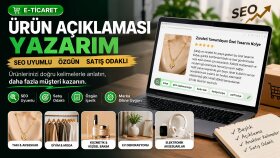 e-ticaret ürünleriniz için SEO uyumlu açıklamalar yazarım