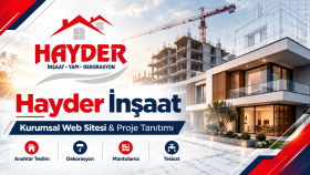Hayder İnşaat - Kurumsal Web Sitesi ve Proje Tanıtımı