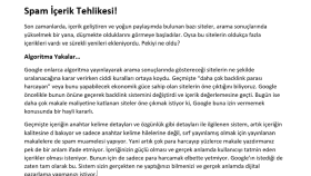 Spam İçerik Tehlikesi!