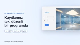 c# ve mysql ile kayıt takip masaüstü programı yaparım