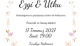  tüm özel günleriniz için davetiye tasarımı yaparım