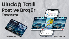 Uludağ Tatili Broşür ve Post Tasarımı
