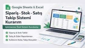 Excel ile işletmenize özel sipariş takip sistemi kurarım