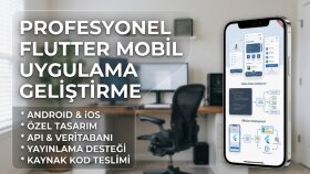 Flutter ile isteğiniz özelinde aplikasyonlar yapabilirim