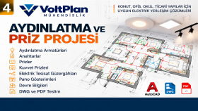 elektrik aydınlatma ve priz projesi çizebilirim
