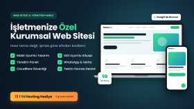 hızlı, SEO uyumlu ve yönetim panelli web sitesi kurabilirim