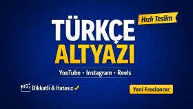 videolarınız için profesyonel olarak altyazı oluştururum
