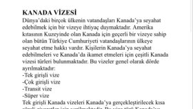 Kanada Vizesi Hakkında Seo Makale