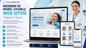diş kliniğinize modern ve mobil uyumlu web sitesi yaparım