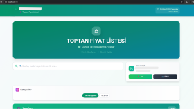 Admin Panelli Modern Toptan Fiyat Listesi Uygulaması