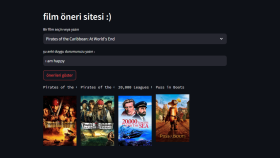 Film öneri sitesi ve duygu durum motoru entegrasyonu 