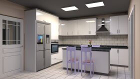 3D FULL HD RENDERLI MUTFAK ÇİZİMİ