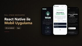 React Native ile iOS ve Android uygulaması geliştiririm