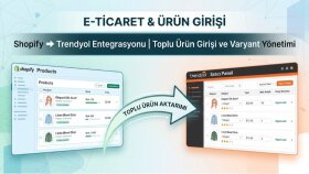 Shopify & Trendyol Entegrasyonu ve Excel ile Toplu Ürün Giri