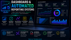 dashboard ve otomatik raporlama sistemleri geliştiririm