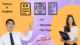 Türkçe ve İngilizc cv ve ön yazı yazarım
