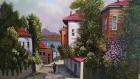 Manzara çalışması 60x80 tual 