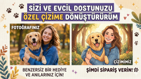 sizi evcil hayvanınızla birlikte özel çizime dönüştürürüm