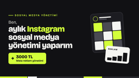 aylık Instagram sosyal medya yönetimi yaparım