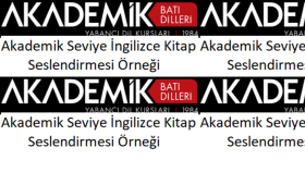 Akademik İngilizce Seslendirme Örneği