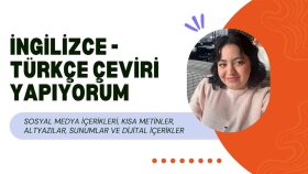 İngilizce-Türkçe çeviri işleri yapabilirim