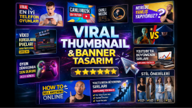 Bol Tıklama Alan Thumbnail &Banner Tasarım Hizmeti Sunuyorum