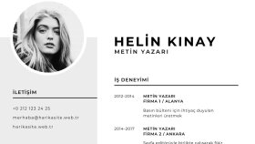  alanınıza uygun profesyonel cv hazırlayabilirim