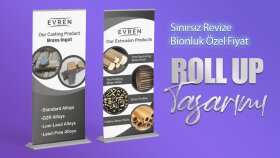 Roll up, billboard, mock up, bayrak tasarımları
