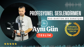 yüksek kalitede profesyonel seslendirme yaparım