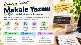 istediğiniz konu başlıklarında seo uyumlu makale yazabilirim