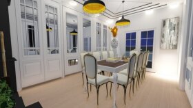 Villa İçine Tasarladığımız Yemek Odası