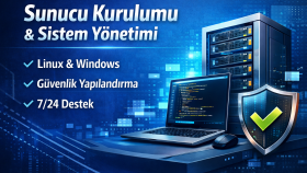 Linux ve Windows sunucu kurulumu ve sistem yönetimi yaparım