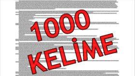 1000 kelime üstü çalışmalar